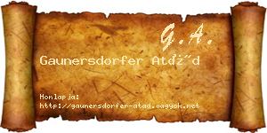 Gaunersdorfer Atád névjegykártya